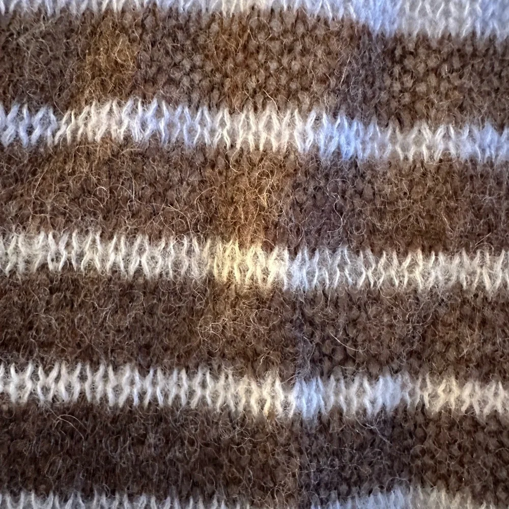 Striped V-Neck Button-Up Sweater - Picture 8 of 9